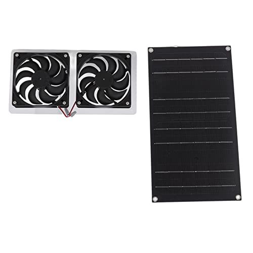 100W Solar Panel mit Solar Betriebenem Lüfter Bürstenloser Lüfter-Kit für Hunde Haus, Gewächshaus, DIY-Kühl Ventilation Projekt von YWBL-WH
