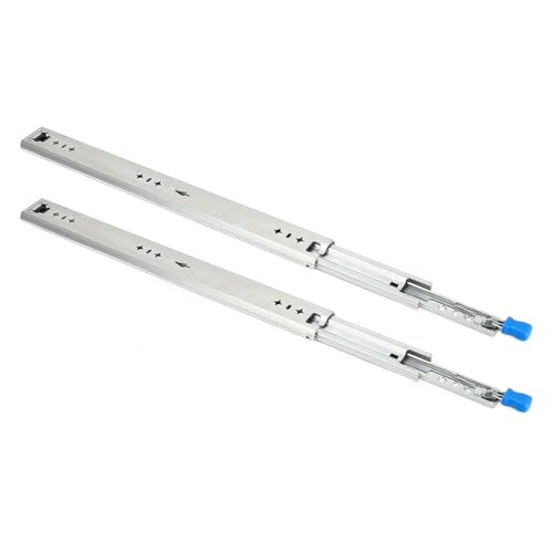 YWBL-WH 12-Zoll-3-Abschnitt-Hochleistungsschubladen-Schienen-Schienenauszugstrecken 53 Mm Breitseiten-Halterung Abnehmbares Schienendesign für Regale Schränke RVS-LKWs mit Kugellagern von YWBL-WH