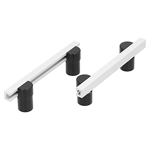 YWBL-WH 4pcs Holzbearbeitungsbank Hunde mit Stoppbrett, 20mm Hundelochbank Aluminiumlegierung Klemme Werkbank Tischpositionierung Fixierung DIY Werkzeug, schneller Clip von YWBL-WH