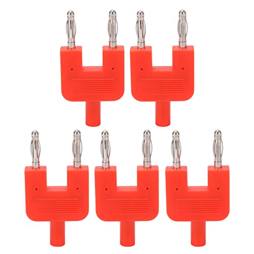 YWBL-WH 5pcs 2 Wege Dual Banana Steckanschlussschraube Typ Samese Test Blei Bananenspleiß für Lautsprecherdrähte (Rot) von YWBL-WH