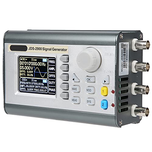 YWBL-WH DDS -Signalgenerator, Hohe Genauigkeit Dual Channel Willkürliche Wellenformfrequenzmesser 50 MHz Ausgang für Elektronische Enthusiasten (EU-Stecker) von YWBL-WH