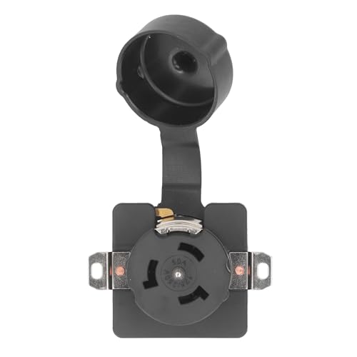 YWBL-WH Generatorstecker 50ampf Langable SS2-50R Weibliche 3 Pol 4 Draht Erdungsverriegelung mit Wetterfestem Abdeckung für Wohnmobilcamping von YWBL-WH