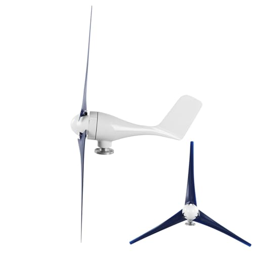 YWBL-WH Kleiner Windgenerator, 1200 -W -Windgenerator Kit mit 3 Klingen, AC Permanent Magnet Synchronous Electricitygenerator für Boote, Terrassen, Hütten oder Mobilhäuser Ladung (48V) von YWBL-WH