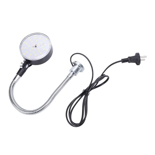 YWBL-WH LED-Licht-Gänsehals-Arbeit 30cm Flexible Maschine Magnetische Basis Schreibtisch-Licht-Shop Werkzeug Lampe für Drehbank (EU-Stecker) von YWBL-WH