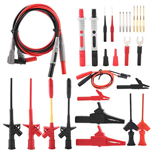 YWBL-WH Multimeter -Sonden -Test Lead Kit mit Verschiedenen Arten von Testhaken und Clips für Essential Automotive Electronic Connector Cables Hand Tool Battery Tester von YWBL-WH