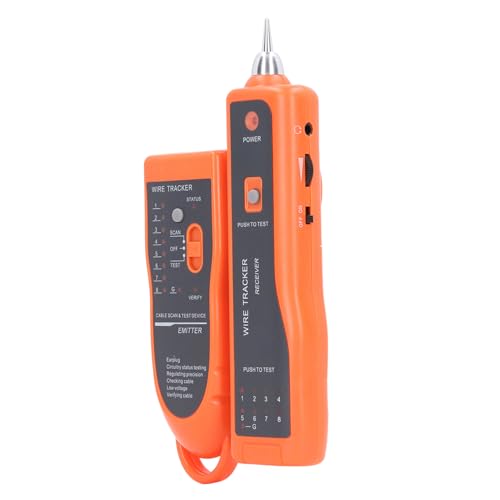 YWBL-WH Netzwerkkabel-Tester, Kabel-Tracer-Kit, Kabel-Locator Zum Testen von Telefonleitungen, Leitertester mit LED-Licht, Multifunktionsdetektor von YWBL-WH
