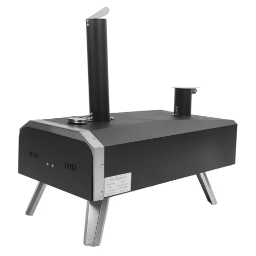 YWBL-WH Outdoor Pizza Ofen Holz Gefeuerter Tragbarer Edelstahl 12in Hinterhof Herd für Camping Strand Partys von YWBL-WH