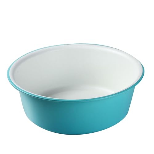 YWBL-WH Runde Kunststoffwaschwanne Verdickter Waschbecken Mehrzweck -Waschtub Tragbarer Gemüse Obst Obst Schale Wanne (29.7x10.2cm) von YWBL-WH