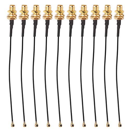 YWBL-WH SMA auf IPX (U.FL) Verlängerungskabel 10 Stück SMA auf IPX (U.FL) Verlängerungskabel 10 cm Antennenzuführung Sensor Gesichtserkennung für Netzwerkantennen von YWBL-WH