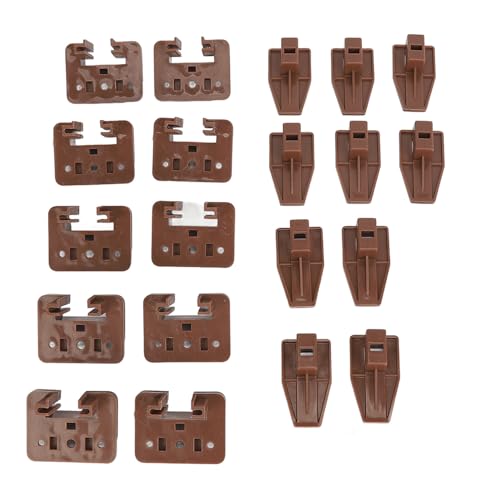 YWBL-WH Schublade Reparaturkit Schnelle Installationsschubladenrutschen und -anleitungen Zur Restaurierung der Möbel - 10 Sets Guide und Gleitet für Kommoden, Schränke Starkes Kunststoffmaterial von YWBL-WH