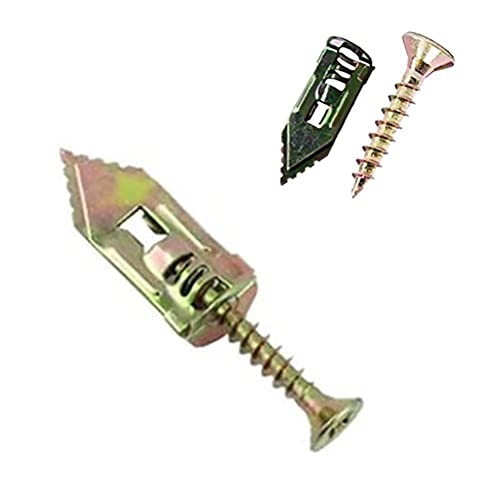 YWBL-WH Selbstbohrung Trockenbauanker mit Schrauben Kohlenstoffstahl Hohlwand Kit Schwerlastmetall-Expansionsschrauben Kit für Gipsbrett (10pcs) von YWBL-WH