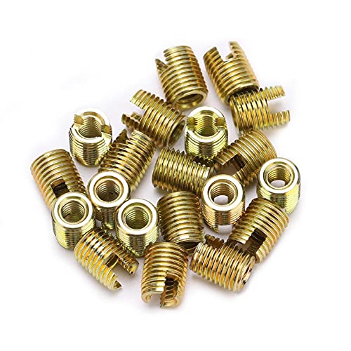 Selbstschneidende Einsätze aus Kohlenstoffstahl Gewindeeinsätze Zubehör M2 M3 M4 M5 M6 M8 M10 M12 Einsätze 20 Stück((Inner M2*0.4 Outer M4.5 * 0.5)), Verschluss von YWBL-WH