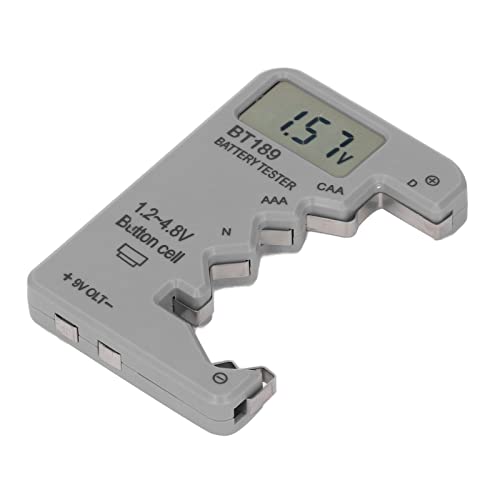 YWBL-WH Universeller Batterie -Tester Leichte Kompaktgröße ABS Gehäuse Batteriekapazitätsmesser für das Einfache Tragen mit LCD -Display Grau von YWBL-WH