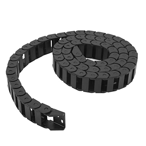 YWBL-WH Verschleiß Resistente Kabeldrahtträger -Dragketten -Nylon mit Stabiler Struktur für CNC mit Endstecker Brücke Typ 1meter Schwarz für CNC Werkzeugmaschinen, Glasmaschinen, Roboter von YWBL-WH