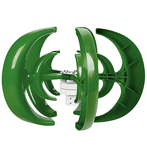 YWBL-WH Vertikale Achsen Windturbinen -Kit 800W - Stromerzeuger von 5 Klingen Effiziente Energieerzeugung für Boote, Kabinen, Mobilhäuser Legierungsstahl + Kunststoff (12V) von YWBL-WH