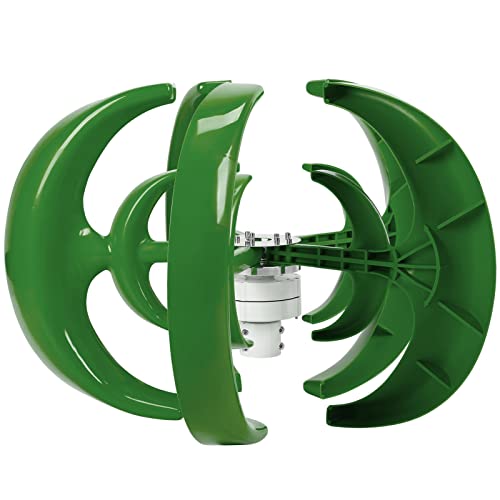 YWBL-WH Vertikale Achsen Windturbinen -Kit 800W - Stromerzeuger von 5 Klingen Effiziente Energieerzeugung für Boote, Kabinen, Mobilhäuser Legierungsstahl + Kunststoff (24V) von YWBL-WH