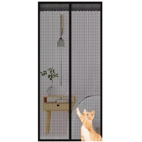 YWBXSHKD Fliegengitter BalkontüR 150x210cm, VerstäRkt Magnet Fliegengitter TüR Insektenschutz, Anti-Reiß-Insekten-Moskitonetz TüR, Vorhang FüR BalkontüR Wohnzimmer SchiebetüR TerrassentüR von YWBXSHKD