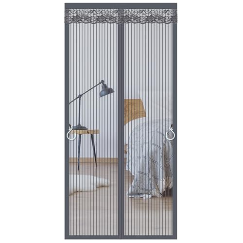 YWBXSHKD Insektenschutz BalkontüR Ohne Bohren 150x210cm, Fliegengitter BalkontüR Weiß Magnet FliegengittertüR Fliegenvorhang MüCkennetz TüR, FüR BalkontüR Wohnzimmer TerrassentüR von YWBXSHKD