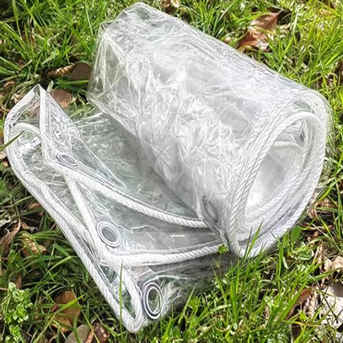 YWBXSHKD PVC Plane Transparent Mit öSen 0.5x2.5m, Abdeckplane Durchsichtig Regenschutz Balkon Regenplane, Wasserdicht Wetterfeste FüR AußEnbereich Pavillon Seitenwand Outdoor von YWBXSHKD