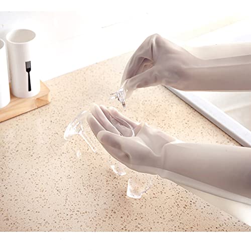 YWBleked Handwerkzeug Dish Rubber Washing Long Warm Geschirr Stulpen Waschhandschuhe Handschuhe Reinigungshandschuhe Latex Küche Küche, Esszimmer & Bar KüChenschüRzen (F, One Size) von YWBleked