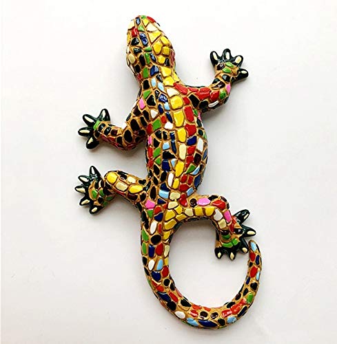 YWEHAPPY Neue Handgefertigte Spanische Mosaik Gecko Lizard 3D Fridge Magnets Tourismus Souvenirs Kühlschrank Magnetic Stickers Geschenk von YWEHAPPY