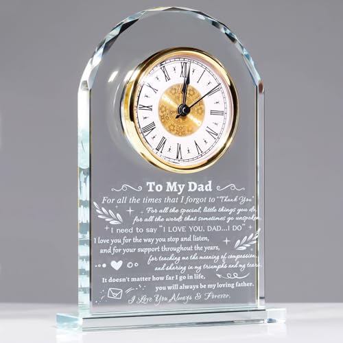 YWHL to My Dad Gifts from Daughter Son, Meaningful Birthday Gifts for Dad Who Wants Nothing, Father's Day Clock Gifts with Base, Unique Present Idea for Christmas Valentine's Day Father's Day YWHL to My Dad Gifts from Daughter Son, Meaningful Birthday Gifts for Dad Who Wants Nothing, Father's Day Clock Gifts with Base, Unique Present Idea for Christmas Valentine's Day Father's Day von YWHL