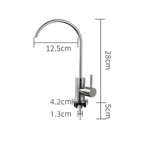 YWJFSA Küchenfilter Wasserhahn Edelstahl Einhebel Wasserhahn Spüle für Umkehrosmose oder Wasserfiltersystem oder Wasserfiltersystem,Silber YWJFSA Küchenfilter Wasserhahn Edelstahl Einhebel Wasserhahn Spüle für Umkehrosmose oder Wasserfiltersystem oder Wasserfiltersystem,Silber von YWJFSA