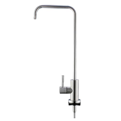 YWJFSA Trinkwasserhahn Einhebel Wasserhahn Küche für Umkehrosmose oder Wasserfiltersystem,Silber von YWJFSA