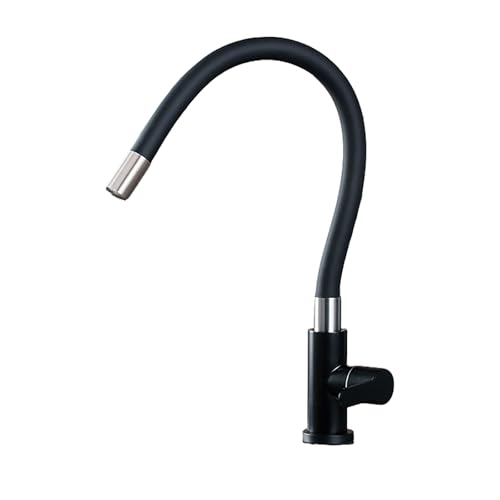 YWJFSA Wasserhahn Kaltwasser Edelstahl Mit 360° Schwenkbar Einhebel Wasserhahn Küche Flexibel Küchenspüle Für Restaurants Und Outdoor,Schwarz YWJFSA Wasserhahn Kaltwasser Edelstahl Mit 360° Schwenkbar Einhebel Wasserhahn Küche Flexibel Küchenspüle Für Restaurants Und Outdoor,Schwarz von YWJFSA