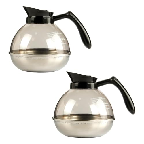 YWJLQH 2x Edelstahl Kaffee Decanter Wärme Beständig Kaffee Topf Tee Wasserkocher für Camping von YWJLQH