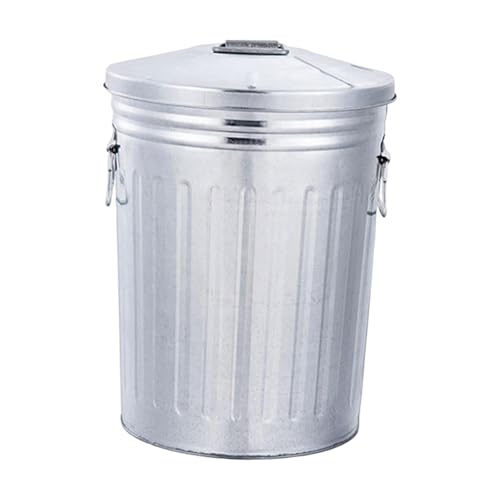 YWJLQH 8 Liter Outdoor Eisen Mülleimer Bin mit Deckel Mehrzweck Vintage YWJLQH 8 Liter Outdoor Eisen Mülleimer Bin mit Deckel Mehrzweck Vintage von YWJLQH