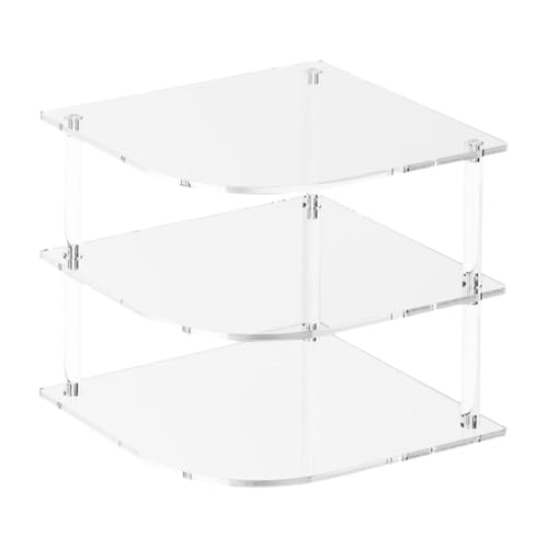 YWJLQH Acryl Ecke Regal Klar Platte Gericht Halter für Küche Bad Desktop von YWJLQH