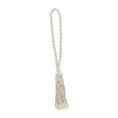 YWJLQH Boho Vorhang Raffhalter Aus Makramee, Dekorativer Fenster Halter für Wohnräume, 1 Quaste Länge 53cm YWJLQH Boho Vorhang Raffhalter Aus Makramee, Dekorativer Fenster Halter für Wohnräume, 1 Quaste Länge 53cm von YWJLQH