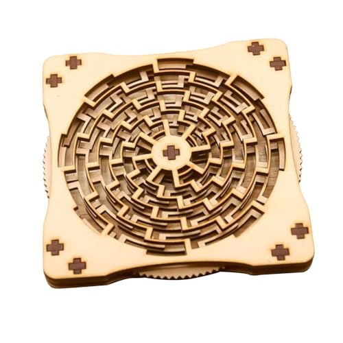 YWJLQH Holzuntersetzer Als Getränkeuntersetzer Und Tassenschoner Hitzebeständige Tischmatte Und Topfschutz Aus Holz mit Verspieltem Drehmechanismus für Esszi, Style C von YWJLQH