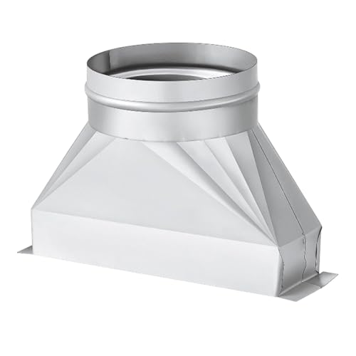 YWJLQH Kanalübergang Rechteckig zu Rund Aus Hochwertigem Metall für Ventilationssysteme mit Verbesserter Luftzirkulation für Fabriken Und Großküchen, 150 Mm Durchmesser von YWJLQH