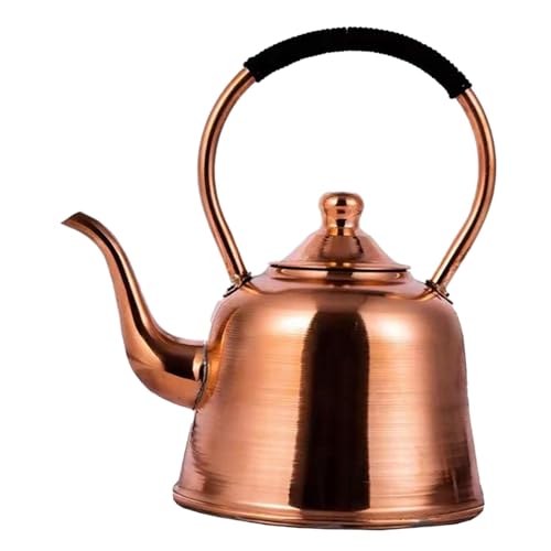 YWJLQH Kupferkessel, 2 L, Teekessel für Induktions/Gasherde, Herd Zum Kochen von Wasser YWJLQH Kupferkessel, 2 L, Teekessel für Induktions/Gasherde, Herd Zum Kochen von Wasser von YWJLQH