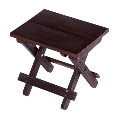 YWJLQH Outdoor Campingsitz Fischerstuhl Möbel Fuß Rasthocker Klappbarer Hocker Angelhocker für Strandpicknick Grill -BBQ -Reisefischerei, Rotbraun von YWJLQH