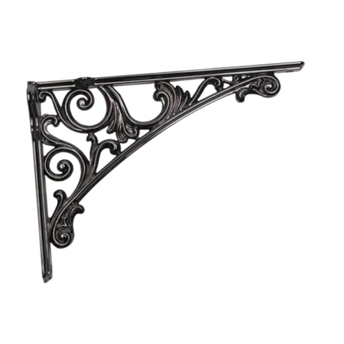 YWJLQH Regalhalterung Wandregalhalter Regalstütze Wandwinkel Winkelkonsole Im Rustikalen Landhausstil Als Dekorative Stütze für Bauernhaus Küche Wohnzimmer U, Schwarz YWJLQH Regalhalterung Wandregalhalter Regalstütze Wandwinkel Winkelkonsole Im Rustikalen Landhausstil Als Dekorative Stütze für Bauernhaus Küche Wohnzimmer U, Schwarz von YWJLQH