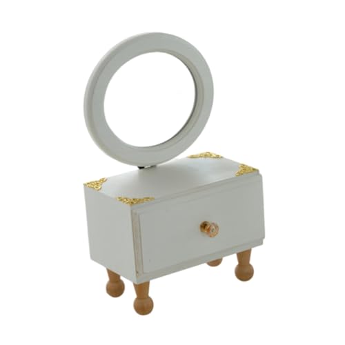 YWJLQH Schminkspiegel für Den Schreibtisch mit Schublade, Holzaufbewahrung, Kosmetik Organizer für Die Arbeitsfläche, Runder Spiegel YWJLQH Schminkspiegel für Den Schreibtisch mit Schublade, Holzaufbewahrung, Kosmetik Organizer für Die Arbeitsfläche, Runder Spiegel von YWJLQH