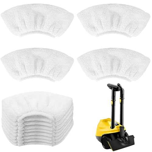 Dampfreiniger Mikrofaser Ersatztücher Set, 12 Stück Mikrofaser Überzugsset, Frottee Tuchset Handwerkzeug für Dampfreiniger Zubehör von YWKJDDM