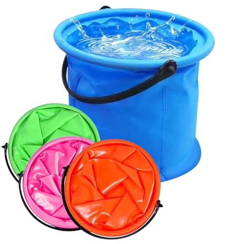 Faltbarer Eimer, 4 Stück Multifunktion Kleiner Eimer, 2L Strand Falteimer Wassereimer Tragbarer Falteimer Kotzeimer für Strand Mal und Camping von YWKJDDM