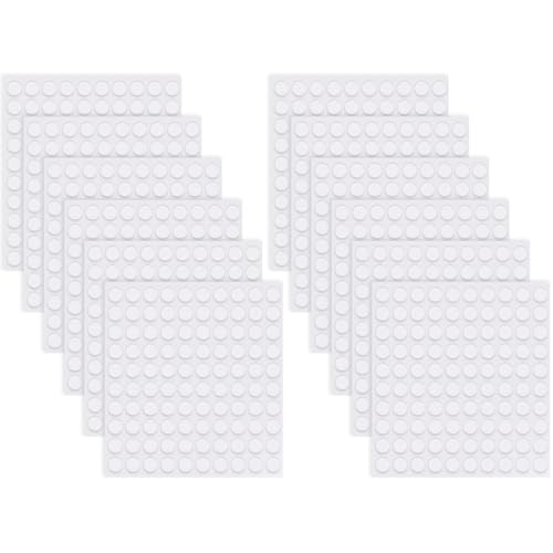 YWKJDDM Doppelseitige Klebepunkte, 1200 Stücke Klebende Aufkleber, 10mm Ballon Klebepunkte Klar Klebriger Heften, Abnehmbare Keine Spuren Punkt Aufkleber für Handwerk DIY Dekoration von YWKJDDM