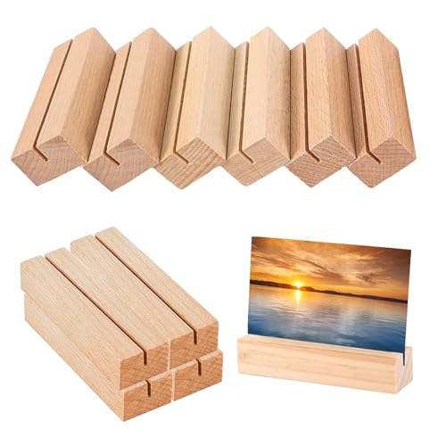 YWKJDDM Kartenhalter Holz 10 Stück Tischkartenhalter Kartenständer, Stabil Postkartenhalter Fotohalter für Hochzeiten Restaurants Bankette Partys Menükartenhalter YWKJDDM Kartenhalter Holz 10 Stück Tischkartenhalter Kartenständer, Stabil Postkartenhalter Fotohalter für Hochzeiten Restaurants Bankette Partys Menükartenhalter von YWKJDDM
