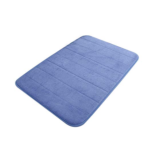 YWLINK Memory-Schaum Bad-Teppiche Angenehm Weiches Wasser SaugfäHig WC Badezimmer Teppich Badematte FußMatten Teppich Teppiche Pebble Atmungsaktivem (Y1-Blue, One Size) von YWLINK