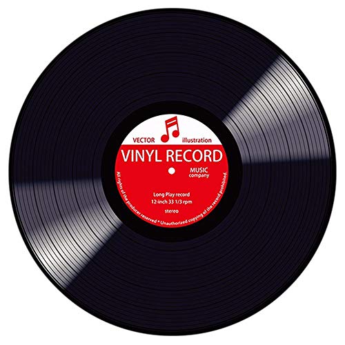 YWLINK Modern Vinyl Record Gedruckt Runde Teppiche Weicher Schlafzimmer Bodenmatte Creative von YWLINK