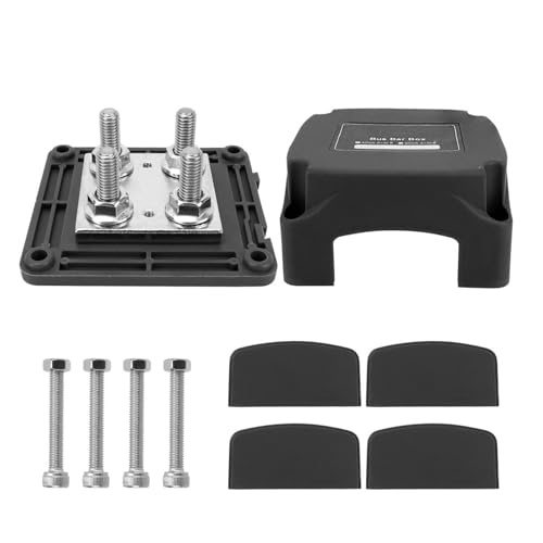 YWMJZEU Stromverteilerblock, Sammelschienenklemme, Leitfähigkeit, wasserdicht, Sammelschiene für LKW, Wohnmobil, Boot, Schwarz YWMJZEU Stromverteilerblock, Sammelschienenklemme, Leitfähigkeit, wasserdicht, Sammelschiene für LKW, Wohnmobil, Boot, Schwarz von YWMJZEU