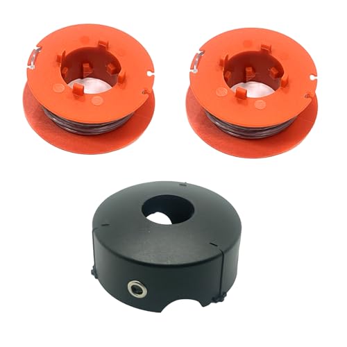 F016800175 Rasentrimmerspule Ersatz für Bosch ART 23 26 30 Combitrim Easytrim Rasentrimmer, 1,6 mm x 8 m Rasentrimmer Pro Tap Spule Schnur mit F016L71088 Abdeckung (2 Spule + 1 Abdeckung) von YWNYT