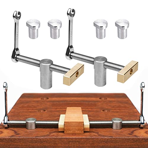 Holzbearbeitungs-Schreibtisch-Clips mit 4 Bankhaken, Schnellbefestigung, Klemmwerkzeug-Set für 20 mm Lochbohrung, Tischlerei, Holzbearbeitung, Bänke, Werkzeuge, 2 Stück von YWNYT