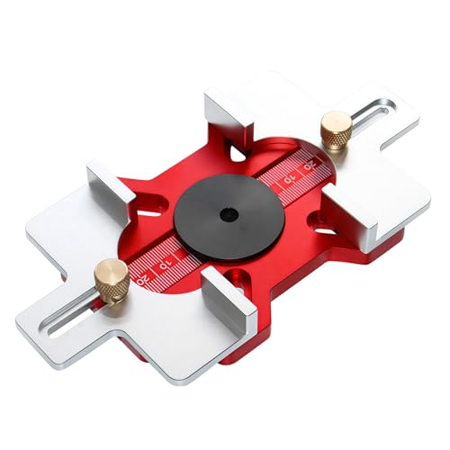 Holzfräser-Schlitzlokator, verstellbare Tiefe, 2-in-1 verdickte Aluminiumlegierung, Holzbearbeitung, Router Schlitzhalterung mit klarer Skala für Möbel-DIY-Projekte von YWNYT