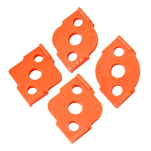 4 Stück Frässchablonen für Oberfräse, Radius Jig Router Templates Corner Routing Templates für Handkantentrimmer, Graviermaschine, Holzbearbeitungswerkzeug(R5 R10 R15 R20 R25 R30 R35 R40) von YWNYT
